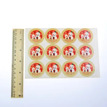 12pcs Christmas Santa Claus, sne mand, segl dekorative klistermærker DIY gave stickers forsegling label tætning for Cookie - /Slik/Nødder Pakke