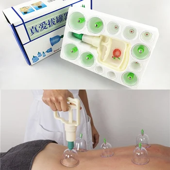 12Pcs Cupping Enhed Akupunktur sugekoppen Sæt Massage Cup Magnetisk Terapi Vakuum Kopper Body Massage C839