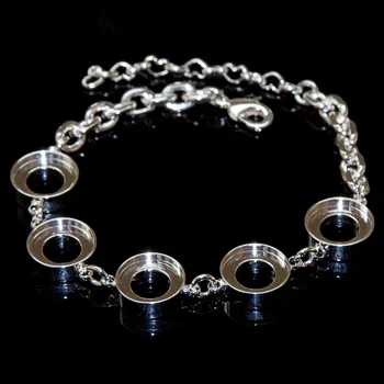 12pcs Diy udskiftelige Charme armbånd, 5 snap-knap efterligning kamæleon-armbånd til kvinder, ( indsæt jewelpop ikke inklusive )