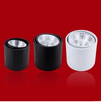 12PCS/masse Dæmpbar Nye COB LED Downlight Kan justere vinklen 10W/15W/20w-Spot Lys, Overflade Monteret Loft Lampe Gratis Fragt