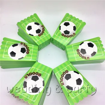 12Pcs/masse Fodbold Tema Popcorn max gaveæske Børns Fødselsdag Part Forsyninger Baby Børn Rabat Skole Pack