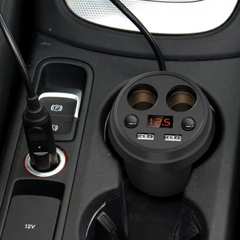 12V 24V Bil Socket Strømforsyning 5V 3.1 EN Dobbelt USB Bil Oplader til cigarettænderen med LED Spænding Display Hurtig Oplader