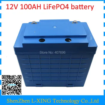 12V lifepo4 100AH batteri 12V 350W 12V 100AH batteri 12 V lifepo4 batteri 4S 30P gratis told Med 5A Oplader