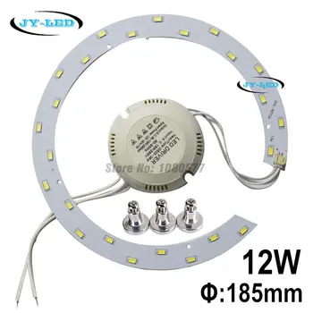 12w SMD 5730 LED-loftsbelysning Board LED Remould Plade Ring Disc Lys Med Magnet Skrue + Driver
