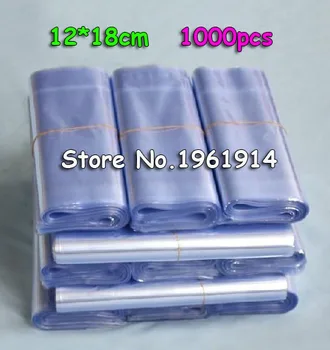 12x18cm 1000pcs Pvc heat shrink tasker/ plast shrinkable pakning af poser med engrospris