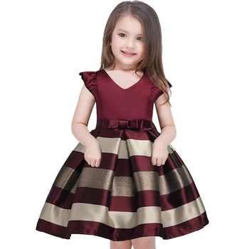 12year Baby Girl Prinsesse Kjole Børn Stribe Ærmeløse Kjoler Til Toddler Børn Europæiske Amerikansk Mode Tøj