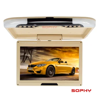 13 tommer LED Digital Skærm Bil Tag Monteret Display skærm Bil Loft / Flip Ned / Overhead-Monitor til Bil og Bus 13-3