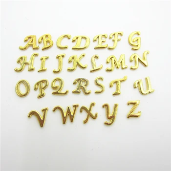 130pcs/masse Mix sølv plating alfabet bogstav flydende charms, der bor glas medaljoner flydende charms(A-Z 26designs per 5 stk.)