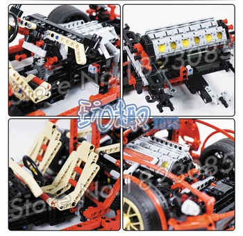 1322pcs 3333 Technic Formel Racing Car Racere skala 1:10 599 GTB Model byggesten Uddannelsesmæssige DIY Toy Kompatibel Med lego