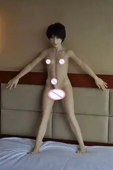 140cm naturtro silikone dukke til kvinder metal skelet mandlige sex-dukke med penis fast silikone sex dukker til kvinder