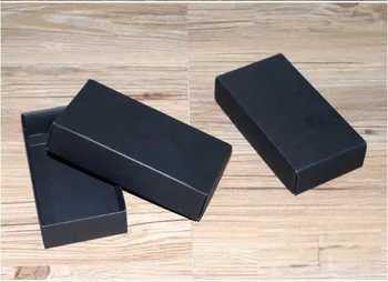145*125*30mm Lille sort Luksus Smykker gaveæske af Pap,Emballage gaveæske til Tegnebog/t-shirts,Papir, der er Omfattet Box