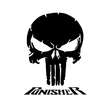 14cm*18cm Punisher Vinyl Mode Kreative Personlighed Cool Kraniet vinduesskilte Bil Mærkat C5-0678