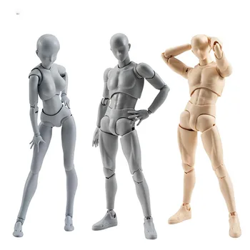 14cm Mand Kvinde Bevægelig krop chan fælles Aktion Figur Legetøj kunstner Kunst maleri Animationsfilm model SHF Mannequin bjd Kunst Skitse Uafgjort