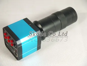 14MP CMOS HDMI-Mikroskop-Kamera Til Industrien Lab PCB USB-TF Kort Output Video Recorder + C-mount-Linse + 56 LED-Lys + Stand