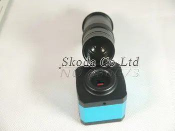 14MP CMOS HDMI-Mikroskop-Kamera Til Industrien Lab PCB USB-TF Kort Output Video Recorder + C-mount-Linse + 56 LED-Lys + Stand