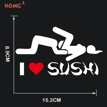 15.2*8.9 CM Bil Styling jeg Elsker SUSHI Lim Klistermærker Auto Motorcykel Decal For Jeep Lexus Land Rover Lincoln Opel Renault Subaru MG