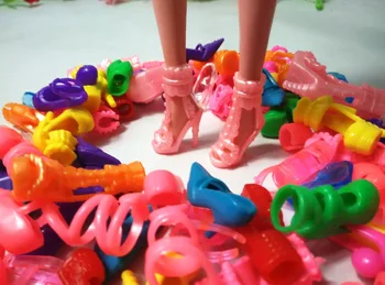 15 forskellige typer sko til Barbie dukke+Kids Søde Mini-Supermarked, Foregive, at Spille Håndkærre Indkøbskurv Tilstand Opbevaring Tilbehør