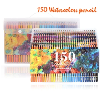 150 Farver Blød Akvarel Blyanter Træ Vandopløselige Farveblyanter Sæt For Lapis De Cor Maleri Skitse Skole Kunst Forsyninger