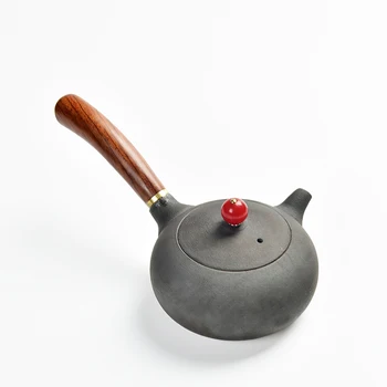 150 ML Keramik Kinesiske Kung Fu Te Sæt Tilbehør Xi Shi Pot Træ-Side Håndtag Grove Keramik tepotte Vintage Agat Tekande