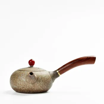 150 ML Keramik Kinesiske Kung Fu Te Sæt Tilbehør Xi Shi Pot Træ-Side Håndtag Grove Keramik tepotte Vintage Agat Tekande