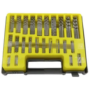 150Pcs Mini-Micro Power High Speed Stål Drill Bit Twist Kits Sat på 0,4-3,2 mm Tilbehør Træ Boring VEM41 T50