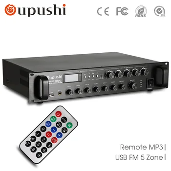150W 5 Zoneinddeling kontrol forstærker med USB, SD-kort FM display oupushi MP-2150DU