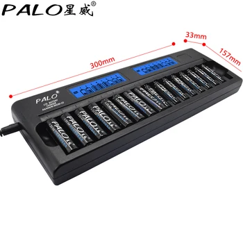 16 slots PALO Hurtig oplader DP-K106 2-LCD-Indbygget IC Beskyttelse Intelligent Hurtig batterioplader til 16 pc ' er 1,2 V AA/AAA Ni-MH/