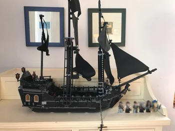16006 & 16009 Pirates of the Caribbean-Den Sorte Perle Pirat Skib Model byggesten Kits mursten Legetøj til Børn 4195