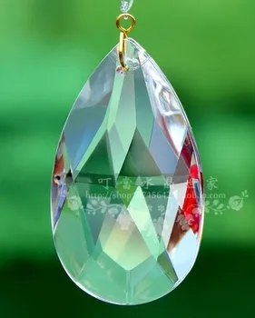 162PCS/MASSE 50mm Crystal Prism Dråbeformet Krystal Penant for Lysekrone med Prisme Dele Gratis Fragt