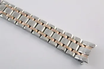 16mm T050207A T050217 Nye Ur Dele Massivt Rustfrit stål armbånd Rose gold plating strap Watch Bands For T050