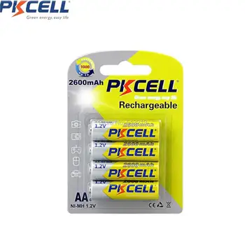 16Pcs/4Pack PKCELL 1,2 V 2300mah-2600MAH 1,2 V AA Genopladelige Batteri 2A Batterier