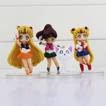 16Pcs/Masse Sailor Moon Anime Tal Tsukino Usagi Sailor Mars, Merkur, Jupiter og Venus, Saturn Figur Toy PVC-Model Dolls 6~7cm