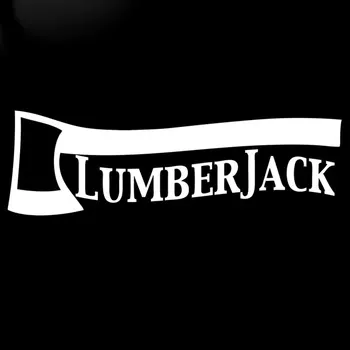 17,8 CM*5,7 CM Lumberjack LumberJack Funny Sticker Bil Lastbil Vindue Bil Mærkat Bil Tilbehør Sort Splint C8-1055