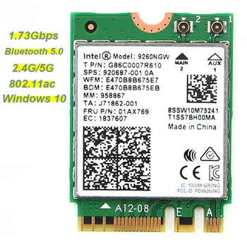 1730Mbps Trådløse 9260NGW Wifi Netværk Kort For Intel 9260 AC Dual Band NGFF 802.11 ac Wi-fi Bluetooth 5.0 til Bærbar Windows-10