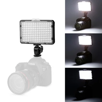 176 stk LED Lys til DSLR-Kamera, Videokamera Konstant Lys, Batteri-og USB-Oplader, bæretaske Fotografering Foto-Video-Studio