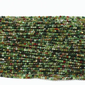 18 style naturlig facetslebet rund 3mm sten, kalcedon karneol agat løse perler spacer tilbehør smykker at finde 15inch B462