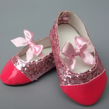 18 Tommer Dukke Sko Passer til Amerikansk Pige Dukker Mini-sød pink læder Toy Sko til reborn baby Doll Tilbehør