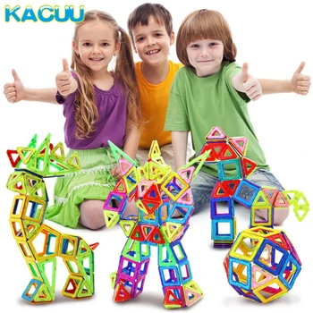 184pcs-110pcs Mini Magnetiske Designer-byggesæt Model & Bygning Toy Plast Magnetiske Blokke Pædagogisk Legetøj For Børn Gif