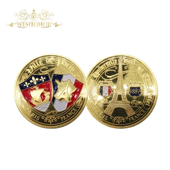 1889 Frankrig, Paris Erindringsmønt Lyst Til Normal Forgyldt Mønt Eiffeltårnet Guld Souvenir-Mønt Til Samling