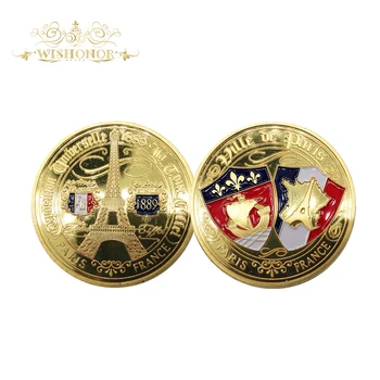 1889 Frankrig, Paris Erindringsmønt Lyst Til Normal Forgyldt Mønt Eiffeltårnet Guld Souvenir-Mønt Til Samling