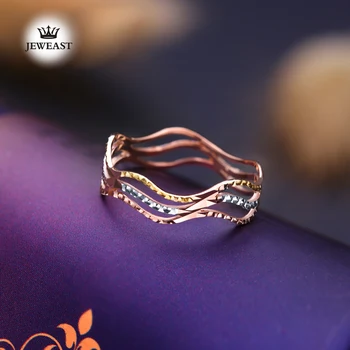 18k Rent Guld Farve Ring Trendy Design og Smarte Kvinder, Fine Smykker Glip Pige, Gave, Fest Rabat 2017 Ny God Godt Lide Skønhed