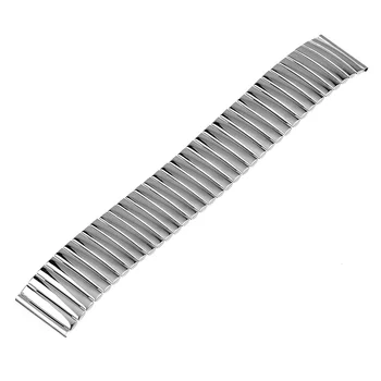 18mm Elastisk Urrem af Rustfrit Stål for Withings Activite Smart Ur Band Armbånd Link Rem med Værktøj & Spring Bar Sølv
