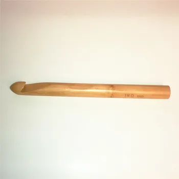 18mm massivt træ hæklenåle hæklet Træ Bambus strikkepinde Ben for Tykt Garn DIY Håndværk Syning, Strikning, vævning