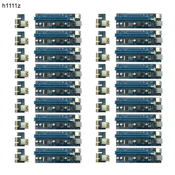 18pcs Premium Kvalitet 60cm PCI-e Express 1x til 16x Extender Riser-Kort med SATA Power USB-Kabel til Grafik for bitcoin Mining
