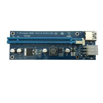 18pcs Premium Kvalitet 60cm PCI-e Express 1x til 16x Extender Riser-Kort med SATA Power USB-Kabel til Grafik for bitcoin Mining