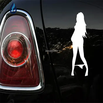 19*6 cm Personlighed sexet pige bikini reflekterende Bil klistermærker, mærkater Bil Styling til skoda bmw e60 vw polo, golf 7 audi a4 b6 Opel
