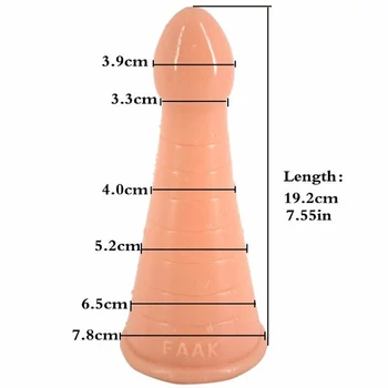 192mm Stor kegleform Anal Plug Dildo Sex Legetøj Til Kvinde Onanere sugekop Butt Plug Vaginal Anus Massage Voksen Erotisk Butik