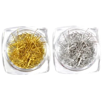 1bottle /masse Japansk Stil guld sølv nail art Kobber Ekstra Lille Wire Line DIY Negle Dekorationer