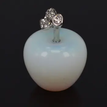 1inch Opalite Perler Udskæring til apple-Formet Håndværk Sten Figur Chakra Healing Reiki Sten Dekoration
