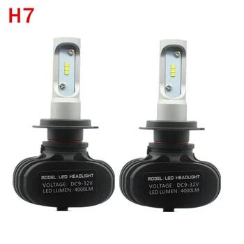 1Pair Bil LED Forlygte H4 Hi-Lo HB3 HB4 H11 H7 9005 9006 H8 H9 LED Lygte tågelygter For Ford, Nissan, Toyota, Volkswagen, Opel